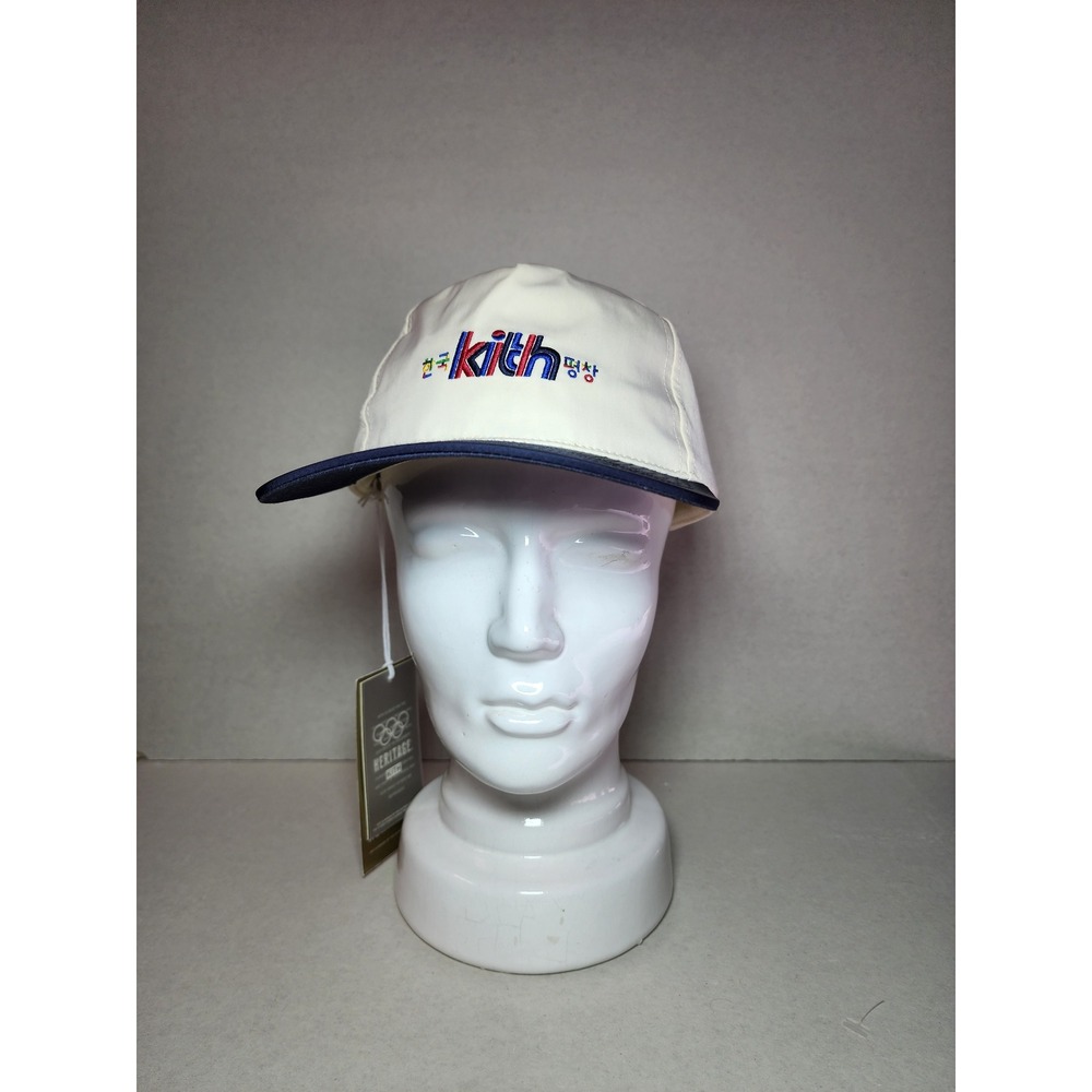 Kith x Olympics PyeongChang 2018 Nylon Baylow Cap Sanddrift KHM051432-104 OS